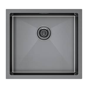 Мойка кухонная Paulmark Gerberg 48 Uni PM254844-GM Вороненая Сталь, 48x44