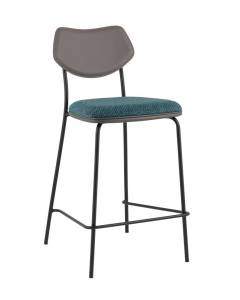 Стул полубарный Stool Group Casey B2171-H65 K-17+M8532 MAB1-10 темно-бирюзовый с серой экокожей