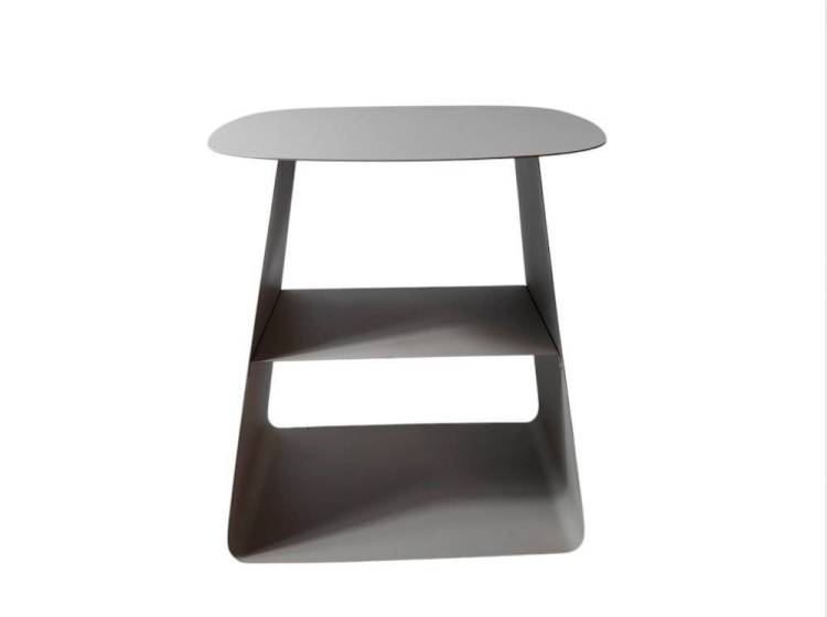 Стол журнальный Stool Group Leyre MT-123S DB-003 серый, металл 40x40x44.5