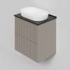 Тумба с раковиной La Fenice Terra Twin Cappuccino NFNC-01-TER-C-60-2-3-M-GB бежевая матовая, 60 см