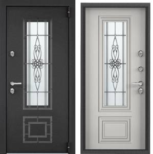Входная стальная дверь Torex SNEGIR PRO-C MP 2680952 Темно-серый букле графит/ПВХ Бьянко 2000x880