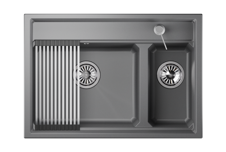 Мойка кухонная Granula Kitchen Space KS-7302 алюминиум