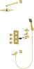 Душевой комплект Timo Tetra-Thermo SX-0199/17SM С ВНУТРЕННЕЙ ЧАСТЬЮ, с термостатом, золото фото 4