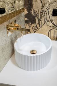 Раковина Armadi Art Monaco 878-W Canale рифл глянец белая