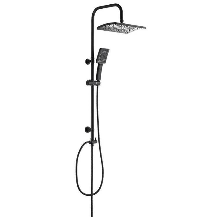Душевой гарнитур Osgard Grunan Black 10030 черный матовый, с тропическим душем