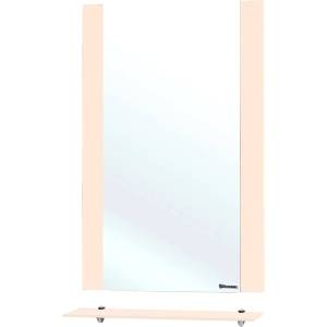 Зеркало Bellezza Рокко 50 бежевое, с полкой