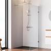 Душевая перегородка Am.Pm X-Joy W94WI-80-F1-MTE 80x195, стекло прозрачное 6 мм, профиль хром матовый фото 2