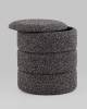 Пуф Stool Group Hive S 19A240L LX-3 букле черный меланж фото 6