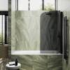 Шторка на ванну MaybahGlass MGV-603-6 поворотная, на монопетле, стекло графит, профиль черный, 1400x400