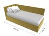 Кровать Лига Диванов Лига-039 122071L желтый левая 90x200 фото 9