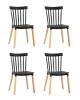 Набор из 4 стульев Stool Group Field SL-7037W black X4 черный