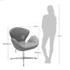 Кресло Bradex Home Swan Style Chair FR 1046 темно-серый, искусственная замша фото 10
