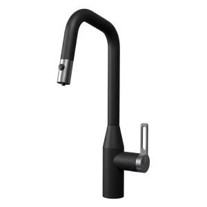 Смеситель для кухни Granula GR-8171 турмалин, с выдвижным изливом