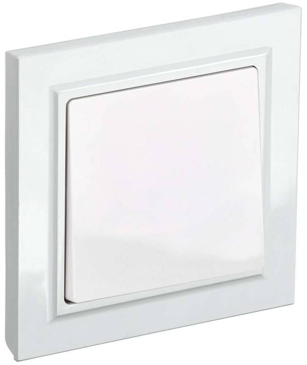 Выключатель 1-клавишный IEK Brite BR-V10-0-10-K01-F белый