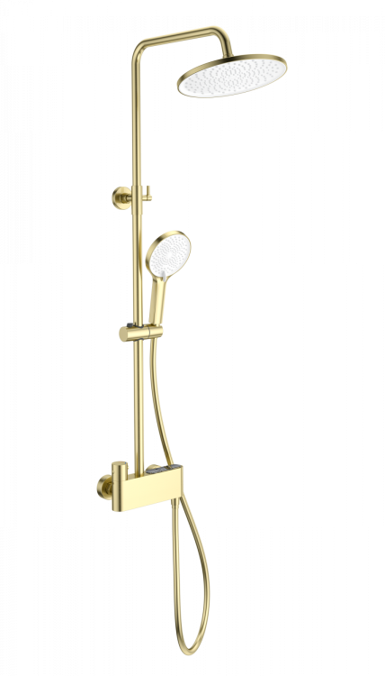 Душевая стойка Wonzon & Woghand WW-B3110-BG с термостатом, золото