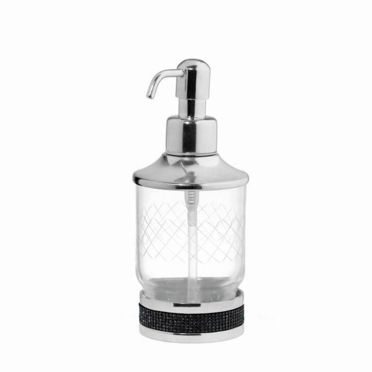 Дозатор Boheme Royale Cristal Black 10929-ROYALE-CR-B Хром