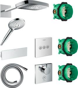 Душевой комплект Hansgrohe Raindance Select E 300 (3 jet) 26468000 + 26530000 + 28272000 + 26456000 + 15760000 + 15764000