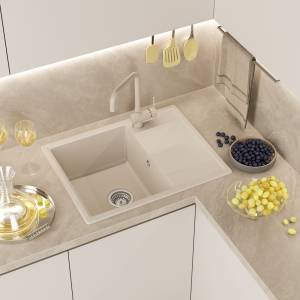 Мойка кухонная Misty Титан TIT-65х51-02 бежевый, 65x51