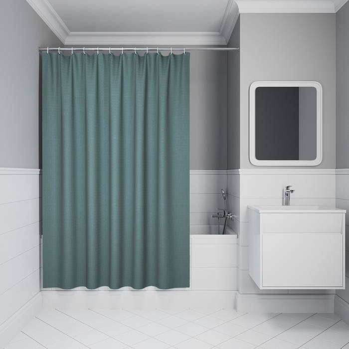 Штора для ванной Iddis Decor DW05P18i11 полиэстер, 200х180, зеленый
