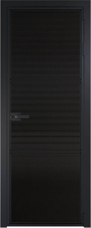 Межкомнатная дверь Profil Doors 3 AX цвет профиля Черный, стекло безопасное 6 мм мору черный 600x2000