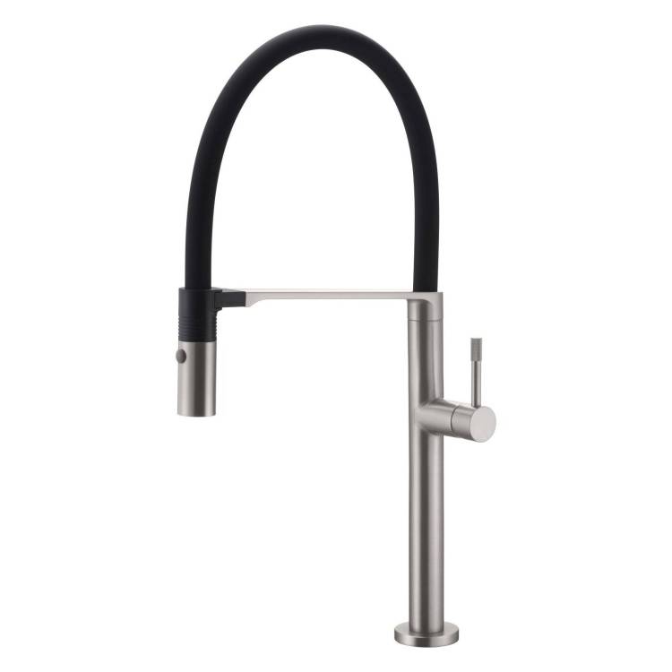 Смеситель для кухни Boheme Uno 114-NB брашированный никель