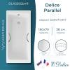 Чугунная ванна Delice Parallel DLR220504R 160x70, с ручками, без ножек