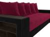 Диван прямой Лига Диванов Дубай 110559 Бордовый\Черный фото 4