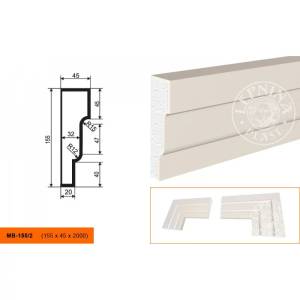 Молдинг LepninaPlast МВ-155/2 200x4.5x15.5