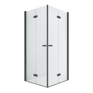 Душевое ограждение NEW TRENDY NEW SOLEO BLACK складные 2D 80x100x195 D-0234A/D-0240A (черный)