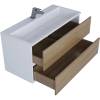 Тумба с раковиной Uperwood Barsa 293020535 подвесная, белая, дуб сонома, 100 см фото 2