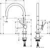 Смеситель для кухни Hansgrohe Talis M54 72804800 сталь фото 4