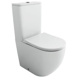 Унитаз-компакт Ceramica Nova Mia CN1801T безободковый, с крышкой-сиденьем микролифт