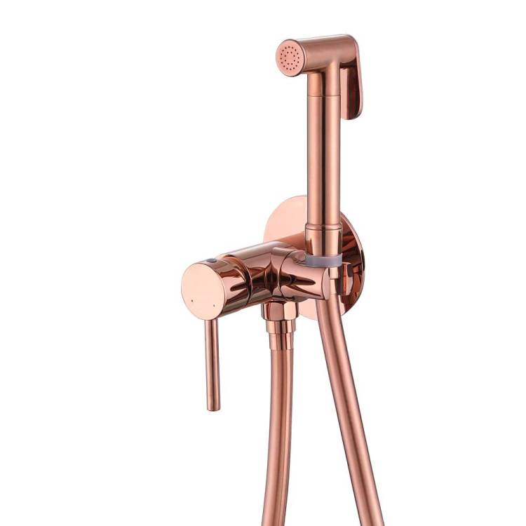 Гигиенический душ Abber Wasser Kreis AF8125RG розовое золото, со смесителем