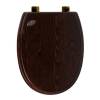 Унитаз подвесной Simas Arcade AR841bi rimless с сидением AR009noce/br дерево/бронза фото 3