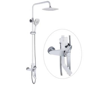 Душевая система Rose R1336F белый, хром
