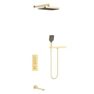 Душевой комплект Vincea VSFW-431T1RBG золотой брашированный, встраиваемый