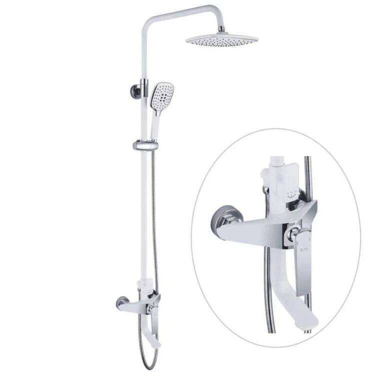 Душевая система Rose R1336F белый, хром