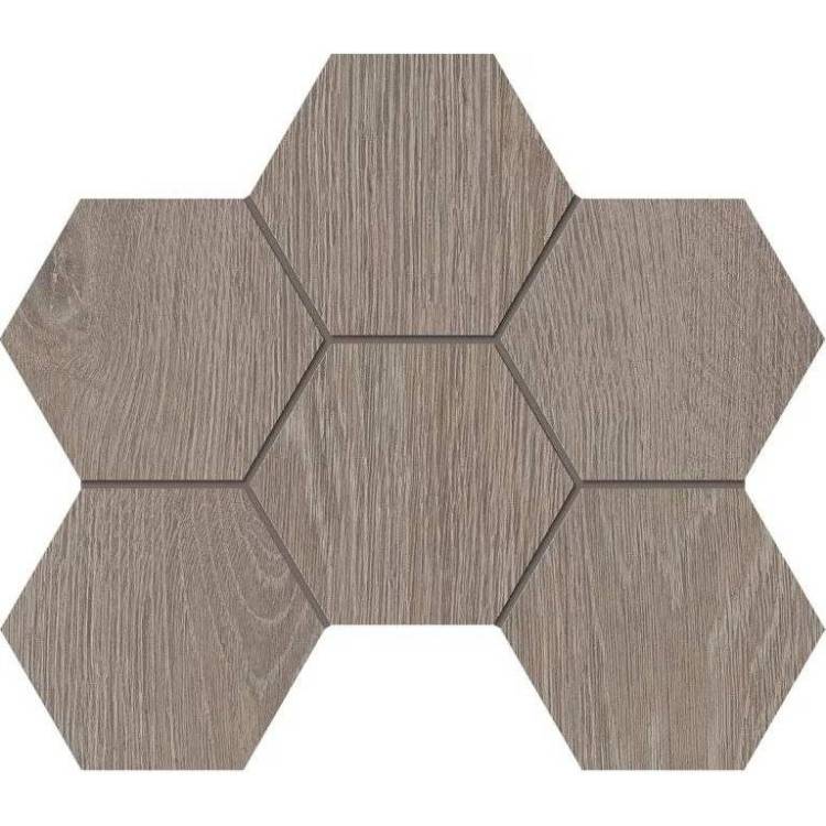 Мозаика Estima Kraft Wood 70622 Mosaic/KW02_NR/25x28.5x10/Hexagon Light Grey Hexagon 25x28.5