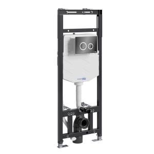 Система инсталляции для унитазов Wasserkraft Alme 15TLT.010.ME.PB01 клавиша черный глянцевый
