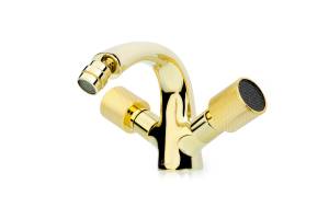 Смеситель для биде Boheme Royal Crystal black 296-Royal/CRST black золото