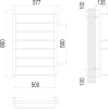 Полотенцесушитель Terminus Евромикс П8 50x80 бп500, водяной фото 3