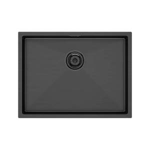 Кухонная мойка Paulmark Next PM215844-GM 440x580 мм вороненая сталь