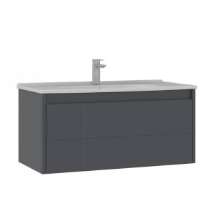 Тумба с раковиной Orka Likya 5002489 100 подвесная, антрацит матовый