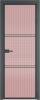 Межкомнатная дверь Profil Doors 3 AX цвет профиля Серая ночь, стекло безопасное 6 мм мору розовое 700x2000