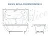 Ванна из искусственного камня Delice Bravo DLR330035RB-G 170x75, белая глянцевая, с черными ручками, без ножек фото 11
