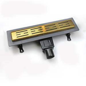 Душевой лоток RGW Drain Leo-30 60213060-06 60 см, с решеткой, золото брашированное