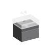 Тумба под раковину Kerama Marazzi Logica LOG.60.2\ST стальной серый, 60 см