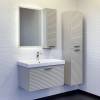 Тумба с раковиной Comforty Касабланка-80 00-00015382 подвесная, серый шелк фото 3