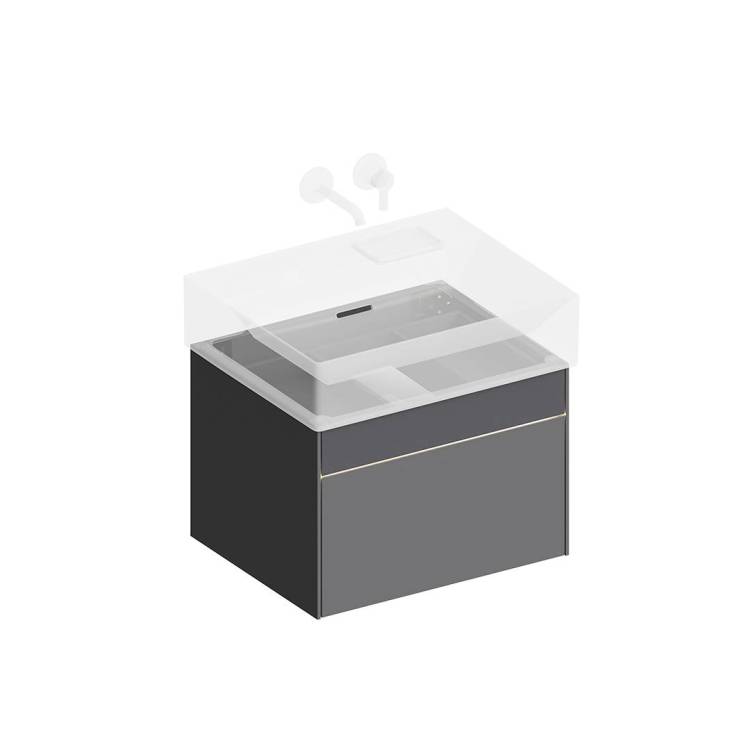 Тумба под раковину Kerama Marazzi Logica LOG.60.2\ST стальной серый, 60 см