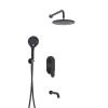 Душевой комплект Wasserkraft A177471 с верхней душевой насадкой, черный, встраиваемый, с изливом, с лейкой